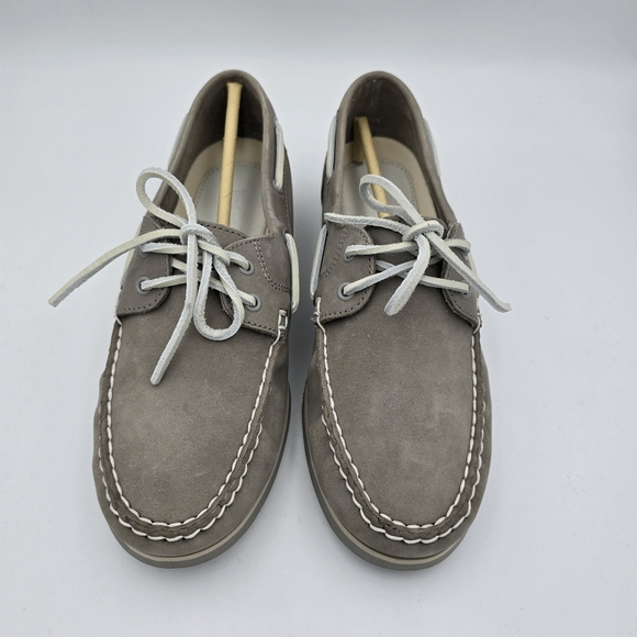 NWOT Timberland Women's Classic Leather Boat Shoes/Loafers, Grey, Size 8 - Picture 5 of 16